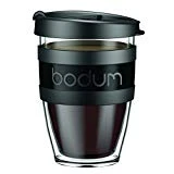 Bodum - 11674-01S-1 - Mug à Emporter Isotherme avec Couvercle - Plastique - Noir