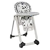 Chicco Polly Progres5 Chaise Haute avec 4 Roues Anthracite - Naissance Jusqu'à 15 kgs