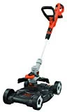 Black & Decker STC1820CM-QW Outil 3 en 1 : Coupe-bordures, Dresse-bordures et Tondeuse sans fil - 2 hauteurs réglables 40 et 60 mm - 2 Vitesses, 18V, Rouge Orangé, 28 cm