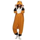 Adulte Unisexe Kigurumi Renard Pyjama Tenue Onesie Cospaly Halloween Costume Soiree de Deguisements