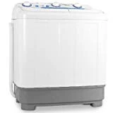 oneConcept DB004 - machine à laver, mini-machine à laver, lave-linge de camping, essoreuse, pour célibataires, étudiants, campeurs, capacité 4,8 kg, 380 W de puissance de lavage, blanc