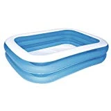 Bestway - Piscine gonflable Deluxe bleue rectangulaire, 211 x 132 x 46 cm