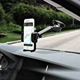 Mpow Support Voiture pour Smartphone, Support Tableau de Bord Pare-Brise Téléphone Rotation 360° Bras Prolongé Angle Télescopique Support Voiture Support Téléphone pour iPhone, Galaxy etc Smartphones