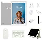 Tablette Tactile 10 Pouces Android 8.0 Tablettes avec 3 Go de RAM et 32 Go ROM, 4G LTE Dual SIM Call, 5,0 MP + 8,0 MP HD Camera et 8000mAH (WI-FI, GPS, Bluetooth)-Argent