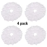 360° Spin Balai Serpillère Mop Heads, ZZM Tête de balai à franges de rechange en microfibre Spin Balai serpillère Recharge Forme ronde Tête de balai à franges