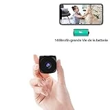 Mini Camera Espion,KEAN Micro Caméra de Surveillance WiFi sans Fil sur 5 Heures Batteries FHD Camera Miniature IP Cachée Spy avec Vision Nocturne et Détection de Mouvement pour de Sécurité Intérieure