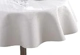 DecorLine Sous Nappe Uni PVC Blanc 135 x 135 cm