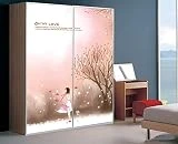 Film De Fenêtre Films Fenêtre Film De Verre Salon Porche Porte De Placard Porte en Bois Porte Coulissante Stickers Verre Miroir Autocollants Automne Conte De Fées, 80 * 80Cm