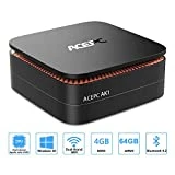 ACEPC AK1 Mini PC,Windows 10(64 bits)Ordinateur de bureau Intel Celeron Ordinateur de bureau Apollo Lake J3455 (jusqu'à 2,3 GHz)[4GB/64GB/Support 2.5 'SSD/mSATA/Double WiFi/Gigabit Ethernet/BT 4.2/4K]