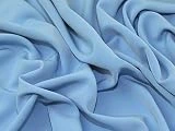 Minerva Sienna Tissu crêpe Bleu Ciel au mètre