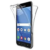 AICEK Coque Samsung Galaxy J3 2016, 360°Full Body Transparente Silicone Coque pour Samsung J3 2016 Housse Silicone Etui Case