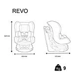 Siège Auto REVO, Groupe 0/1 (de 0 à 18 kg), NANIA Agora Gris