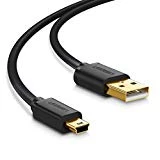 UGREEN Câble Mini USB Câble USB 2.0 Type A vers Mini B Charge et Sync Compatible avec Manette PS3 GoPro Hero 4 Black Canon EOS 700D Nikon D3100 Appareil Photo Disque Dur Lecteur MP3 (1m)