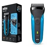 Braun Series 3 310s Wet & Dry Rasoir Électrique Rechargeable pour Homme, Bleu
