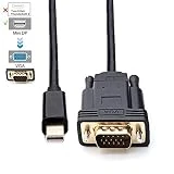 Câble mini DisplayPort vers VGA, CableDeconn Thunderbolt Compatible Mini DP Port vers VGA mâle Adaptateur Convertisseur