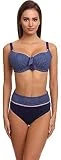 Antie Maillot de Bain 2 Pièces Bikini Vêtement Été Femme - La Palma 2017 (Bleu Marine(1607), EU(Bonnet80G/40)=FR(95G/42))