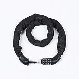 ManasUK Chaîne Antivol Vélo à Code, Antivol à chaîne de 100 CMX 6 mm pour vélo, Cadenas à Code à 5 Chiffres pour vélo, Moto et Scooter(6mmx1000mm)