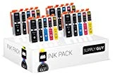 20 Cartouches d'encre avec puce compatible avec Canon PGI-570 CLI-571 pour Pixma MG-5750 MG-5751 MG-5752 MG-5753 MG-6850 MG-6851 MG-6852 MG-6853 TS-5050 TS-5051 TS-5053 TS-5055 TS-6050 TS-6051 TS-6052