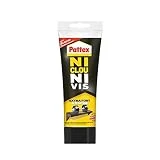Pattex Ni Clou Ni Vis Extra Fort & Rapide, colle de fixation surpuissante, colle rapide qui permet une prise instantanée, colle blanche, tube 260 g