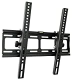 RICOO Support TV Mural fixe R09 Meuble de téléviseurs suspendu non orientable PC Plasma Smart OLED incurvé fixation murale télé LED LCD 3D 4K VESA 400x400 universel toutes marques de televiseur