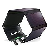 FLOUREON 28W Chargeur Panneau Solaire avec 3 Ports USB et 4 Panneaux Solaires Pliables Imperméables, Chargeur Solaire Portable Puissant pour Smartphone Android, etc.
