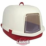 Trixie Primo Cat Litter Tray with Hood/Flap/Handle, X-Large, 71 x 56 x 47 cm, Bordeaux/Cream