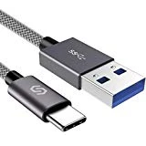 Syncwire Câble USB Type C - Câble USB C 3.0 en Ultra Résistant Nylon Tressé Charge Rapide pour Samsung Galaxy S8/S9/S10/A5/A7/Note 8, Huawei P9/P10/P20, Honor, OnePlus, Sony, LG, HTC etc - 1M, Gris