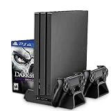 RegeMoudal PS4 Ventilateur du Refroidissement Support Vertical Stand pour PS4 / PS4 Slim / PS4 Pro Station de Recharge avec 3 Ports USB pour Playstation 4 Gaming Console Cooling Fan
