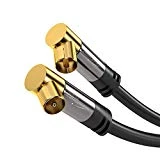 KabelDirekt 3m Câble d'antenne coaxial angulaire (mâle  femelle, connecteur angulaire, 75 Ohm, pour TV, HDTV, radio, DVB-T2, DVB-C, DVB-S) PRO Series
