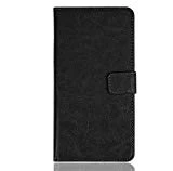 FoneExpert Wiko Sunny / Wiko Sunset 2 Coque, Etui Housse Coque en Cuir Véritable Portefeuille Wallet Case Cover pour Wiko Sunny / Wiko Sunset 2