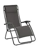Lafuma Fauteuil Relax, Pliable et réglable, Système lacets, RSX, Polycoton matelassé, Couleur: Ardoise, LFM2033-8549