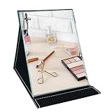 Umi. By Amazon - Miroir de Maquillage Miroir Pliable Portable Avec Support,Coiffeuse,bureau,Voyage- À poser sur un meuble, 17 x 23,6 cm