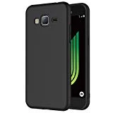 AICEK Coque Samsung Galaxy J3 2016, Noir Silicone Coque pour Galaxy J3 2016 Housse (5,0 Pouces) Noir Silicone Etui Case