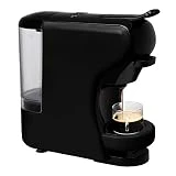 IKOHS Machine à café Expresso Italien - Cafetière Multi-dosettes Nespresso 3 en 1 Life, 1450 W, 19 Bars, Réservoir 0,7 L, Machine à Café Nespresso, Automatique, Qualité Professionnelle Noir