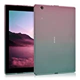kwmobile Étui Sony Xperia Tablet Z4 - Étui pour Tablette Sony Xperia Tablet Z4 - Housse en Silicone Fuchsia-Bleu-Transparent