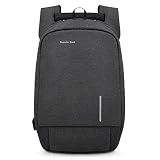 Sac à Dos PC pour Ordinateur Portable 15,6' étanche antivol Antichoc Anti-Rayures Léger avec Port de Charge USB pour Homme Gameur Business Loisir Travail Scolaire 30L Gris Foncé