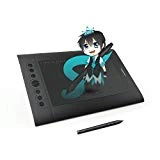 Huion H610 Pro Tablette Graphique avec Stylet Rechargeable, pour Dessin et Créations Professionnelles, 25,4 cm x 16cm (10'' x 6.25''), Noir