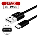 Cable Chargeur Micro Usb Charge Rapide 1M 2M 3M Pour Amazon kindle Fire HD 7 8 9 Paperwhite Samsung Galaxy A10 J5 J3 J7 J6 2016 2017 2015 2018 Plus 6,S7 Edge,Grand Prime,LG K8 K10 k11 Q6,Nokia 4.2 2.2