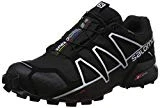 Salomon Homme Speedcross 4 GTX, Chaussures de Trail Running, Imperméable, Noir (Black/Black/Silver Metallic-X), Pointure: 44