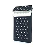 Etui Cigarette Slim Noir & Etoiles en Silicone
