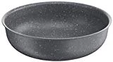 Lagostina Ingenio Induction Wok en Aluminium Anti-adhésif, Effet Pierre, 28 cm