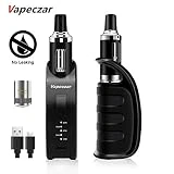 Cigarette électronique Kit Complet, E Cigarette Vape KIT Box Mod, Top Recharge Atomiseur, Top Airflow Hole 60W. Resistance 1.0oHm, équipée de batteries amovibles, sans nicotine VAPEZCAR