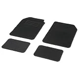 DBS - Tapis de Sol - Voiture/Auto - 4 Pièces : Avant + Arrière - Noir - Universel - Antidérapant