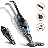 Aspirateur Balai, Hikeren Aspirateur à Main Balai Sans Fil 2 en 1 Aspirateur Balai sans sac Léger Protable Puissant Aspirateur a Main Rechargeable Rapide pour Maison Voiture, Cuisine, Tapis ...