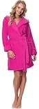 Merry Style Peignoir de Bain Robe de Chambre avec Capuche Femme 1GN2S (Amarante, S)