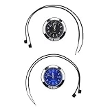 F Fityle 2 Pièces Compteur Température D'humidité de Moto Montre Étanche en Plastique Base en Verre Lentille