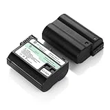 Powerextra Lot de 2 Batteries Nikon EN-EL15 2200mAH pour Nikon D7200 D7100 D7000 D810 D800 D750 D610 D600 V1 Cameras