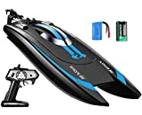 Top Race Bateau de Vitesse télécommandé pour Polls and Lakes - 25 km / h à Vitesse maximale - Moteurs sans balais Uniques pour Vitesse et agilité maximales TR-900