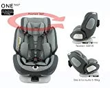 Siège auto isofix ONE 360° pivotant groupe 0+/1/2/3 (0-36kg) - Dos à la route 0-18kg - Housse confort - Protection latérale - Migo