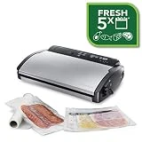 FoodSaver V2860-I Machine Sous Vide avec Compartiment de Rangement pour Rouleau et Cutter et 3 Vitesses d'Aspiration, Inclus Sacs de Mise sous Vide Assortis
